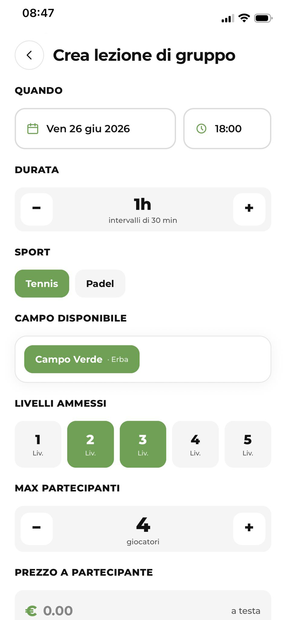 Lezione di gruppo in Xrebound